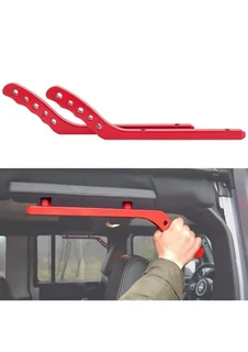 JK Aluminum Loop Grab Handle Front &amp; Rear (RED)
