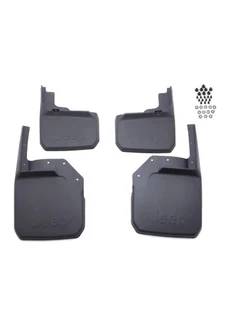 JK Front &amp; Rear Deluxe Molded Splash Guards Mud Flaps w/o Logo