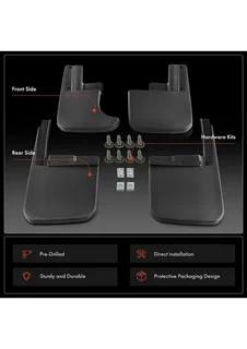 JT Gladiator Front &amp; Rear Mud Flaps