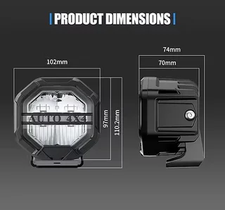4inch Spot Light w/ White&#43;Amber DRL (1pair)