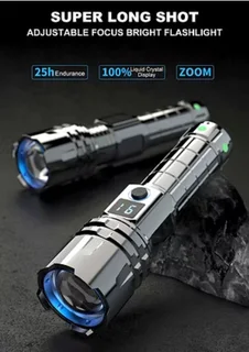 Aluminum Tactical Flashlight -Rechargeable, Zoomable
