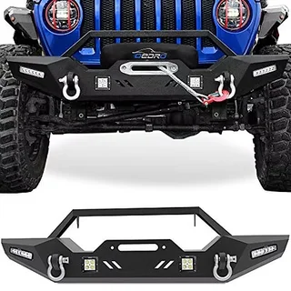 JK/JL/JT  Mid Width Black Front Winch HD Bumper