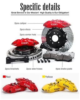 6-Piston Front Brake Kit for 17&#34; Rim - 1 Set