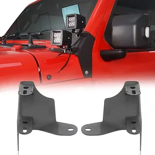 JL Dual A-Pillar Light Mounting Brackets