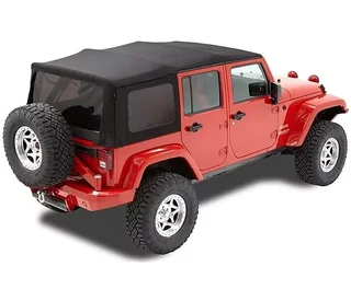 4-Door Soft Top - 2007-09 Wrangler JK (Rack not included)