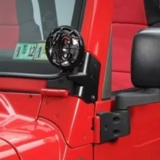 TJ Windshield Hinge Light Mount Brackets