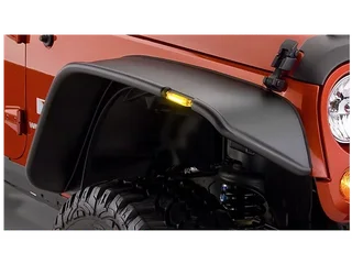 JK Matte Black Flat Style Fender Flares - 4pcs