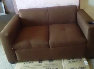 Brand new Brown 2seater couch with cupholder on sale &#64; R1499