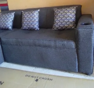 Brand new Charcoal Grey L-Shape Couch with 3scatter cushions and cupholder on Special &#64; R2499