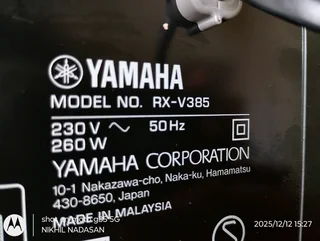 Yamaha RX-V385 5.1 AV-Receiver/ Amplifier (Bluetooth &amp; 4K HDR)