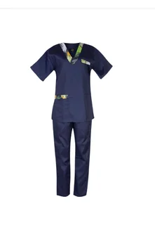 Unisex CottonTwirl navy scrub R489