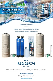 Water shop business setup direct from manufacturer (Business Opportunity) 250LPH