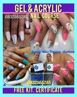 R2000 Gel And Acrylic Nail Course .free Kit.certificate
