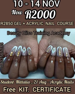 R2000 GEL AND ACRYLIC NAIL COURSE .FREE KIT.CERTIFICATE