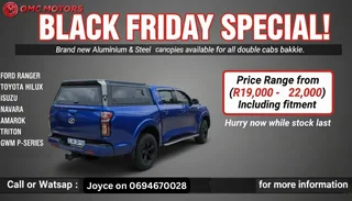 Aluminum and Stainless Steel Canopies For Double Cabs