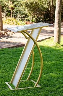 Frost With Golden Curved Steel Pulpits And Podiums