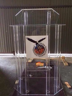 Very Stylish Modern-day Clear Tubular Pulpit Embracing A Sleek Look Allowing For More Space!