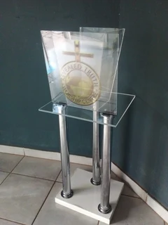 Custom Designed Offering Boxes At Pulpits And Podiums