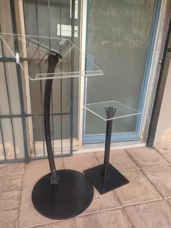 Black Single Pole Steel Pulpit Combo