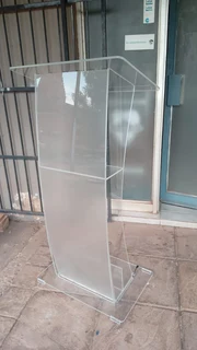 Custom Full Frosted Front C-shape Pulpits And Podiums