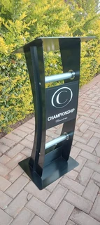 BLACK C-SHAPE PULPITS AND PODIUMS