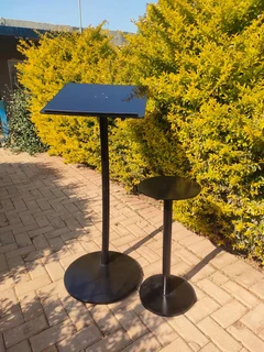 Black Single Pole Steel Pulpit With Steel Tops Combo