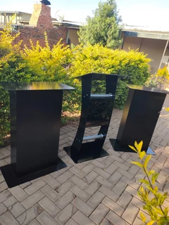 Deal 1 = 2 X Black U-shape & 1 X Black C-shape Pulpits And Podiums