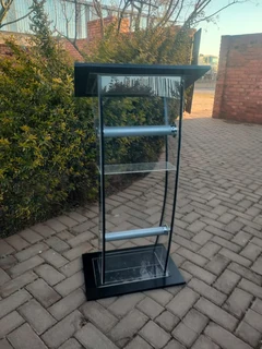 C-shaped Podiums With Black Strips, Top And Base