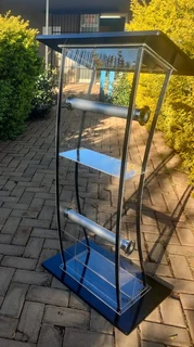 C-shape Pulpit With A Black Top And Base And Black Strips