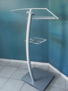 Steel Podiums Single Pole In Silver, Gold And Black