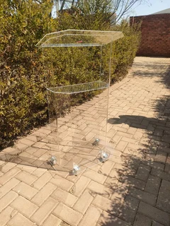 Half Dec Podium With Flat Top And Castors