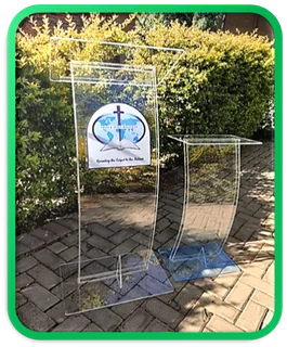 Acrylic C-shape Style Podium With No Legs Combo