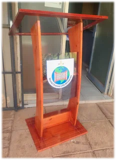 Acrylic &amp; Wood Combination C-shaped Podiums