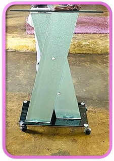 Custom Cross Legs Frosted Podium With Wheels