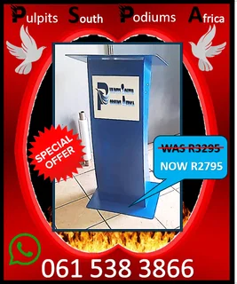 Blue C-shape Podiums On Special