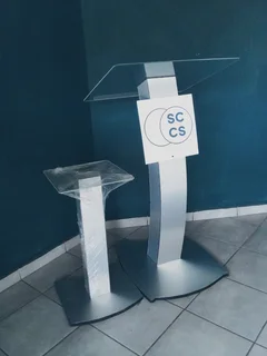 Aluminium Column Church Stand With Side Table