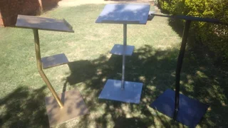 New Single Pole Steel Podiums Silver, Black, Gold