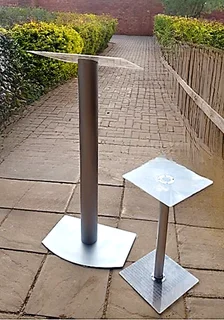 Silver Column Podium With A Side Table Combo