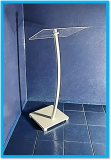 Steel Single Pole White Podium