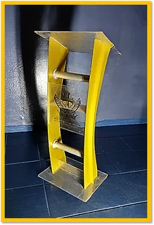 C-shaped Podium With Golden Legs