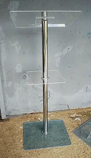 Single Chrome Pole Podium Lightweight & Affordable