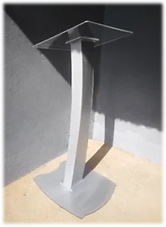 Silver Column Podium - Simple Design