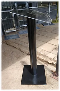 Easy To Handle Lightweight Black Column Podiums