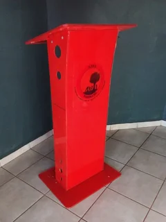 A CUSTOM DESIGNED INDUSTRIAL PODIUM TO MAKE ANY SPEAKER PROUD