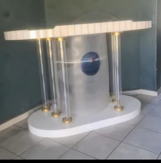 Medium Sized Pulpit With Big Clear Tubes Providing A Lovely View