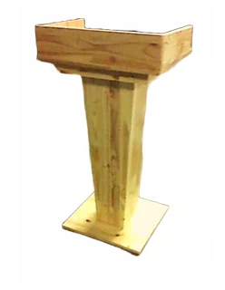 DARK CONE SHAPED WOODEN PODIUM BOX TOP (RESTAURANT FAVORITE)