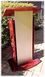 Custom Designed Wooden Podium With Aluminium