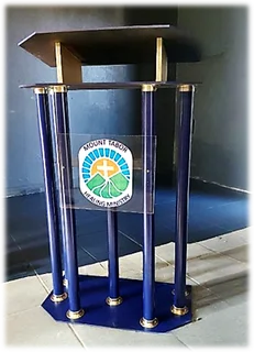 New Range Purple Six Leg With Gold Trimmings Podium