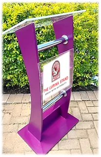 New Edition - Purple C-shaped Podium With Strong Acrylic Top