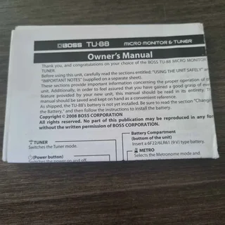 Boss TU-88 Micro Monitor &amp; Tuner